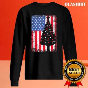 New Christmas American Flag Funny Family Xmas Pajamas Gift T shirt 2