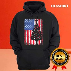 New Christmas American Flag Funny Family Xmas Pajamas Gift T shirt 3