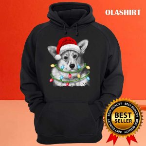 New Corgi Santa Christmas Tree Lights Xmas Gifts Boys Kids Men T shirt 3