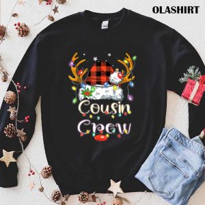 New Cousin Crew Santa Red Plaid Xmas Funny Christmas Pajamas T shirt 1