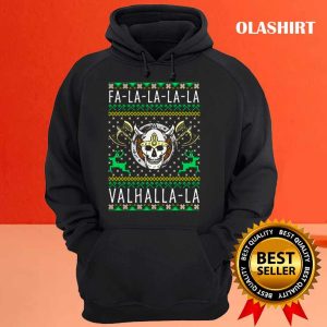 New Fa la la la Valhalla la Viking God Ugly Christmas T shirt 3