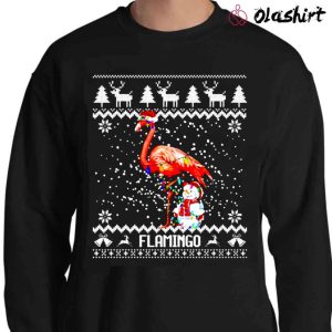 New Flamingo Ugly Christmas Xmas Lights Flamingo , Trending Shirt