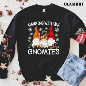 New Hanging With My Gnomies Funny Christmas Gnome Xmas Pajama T shirt 1