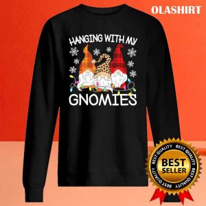 New Hanging With My Gnomies Funny Christmas Gnome Xmas Pajama T shirt 2