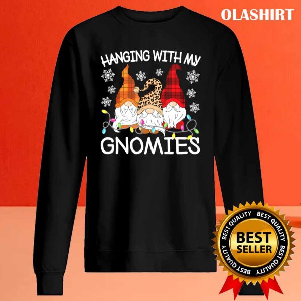 New Hanging With My Gnomies, Funny Christmas Gnome Xmas Pajama T-shirt