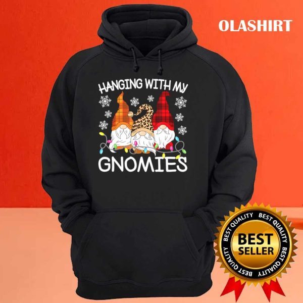 New Hanging With My Gnomies, Funny Christmas Gnome Xmas Pajama T-shirt