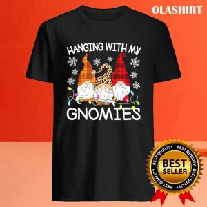 New Hanging With My Gnomies Funny Christmas Gnome Xmas Pajama T shirt 4