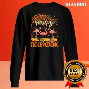 New Happy Flocksgiving Cute Thanksgiving Flamingo Owner Group T shirt 2