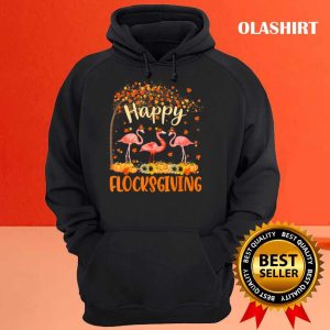 New Happy Flocksgiving Cute Thanksgiving Flamingo Owner Group T shirt 3