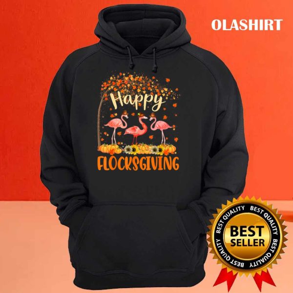 New Happy Flocksgiving Cute Thanksgiving Flamingo Owner Group T-shirt