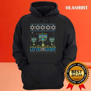 New Love And Light Hanukkah Ugly Sweater T shirt Trending Shirt 3