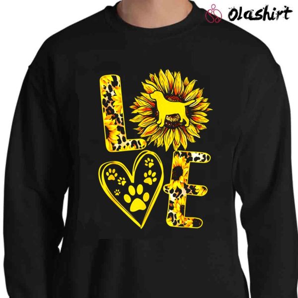 New Love Labrador Retriever Sunflower For Dog Lover T-shirt