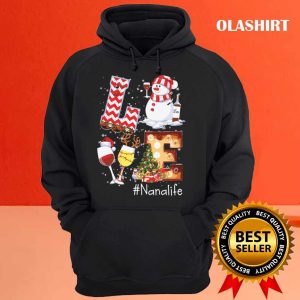 New Love Nanalife Snowman Christmas Tree Snow Funny T shirt 3