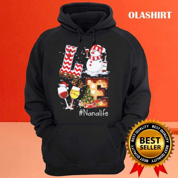 New Love Nanalife Snowman Christmas Tree Snow Funny T-shirt