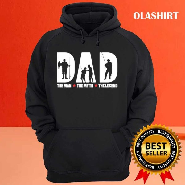 New Mens Dad The Man The Myth The Fishing Legend Design For Fisherman T-shirt