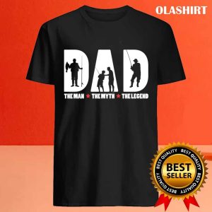 New Mens Dad The Man The Myth The Fishing Legend Design For Fisherman T shirt 4