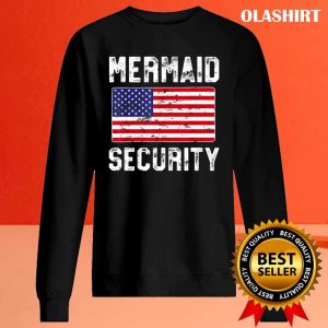 New Mermaid Security T shirt American Flag Beach Pool Party 2