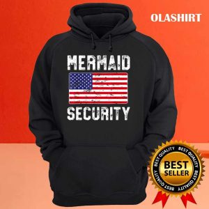 New Mermaid Security T shirt American Flag Beach Pool Party 3