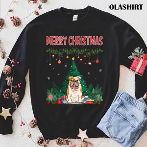 New Merry Christmas English Bulldog T shirt Trending Shirt 1