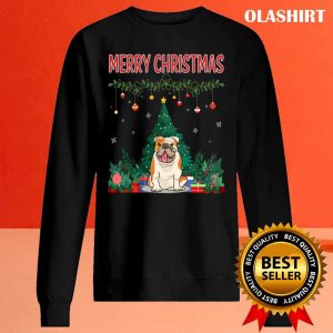 New Merry Christmas English Bulldog T shirt Trending Shirt 2