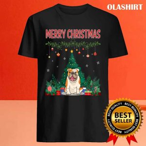 New Merry Christmas English Bulldog T shirt Trending Shirt 4