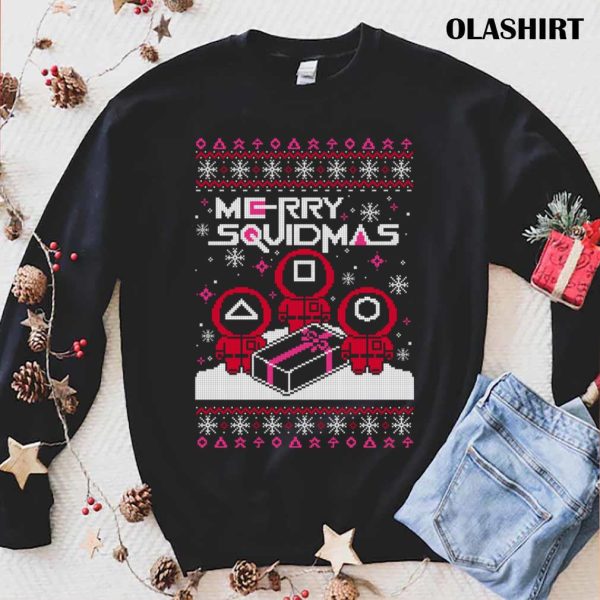 New Merry Squidmas Ugly Christmas Sweater T-shirt