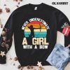 New Never Underestimate A Girl With A Bow T-shirt