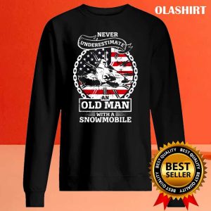 New Old Man Snowmobile Ride Snowmobiling Winter Sport Shirt 2