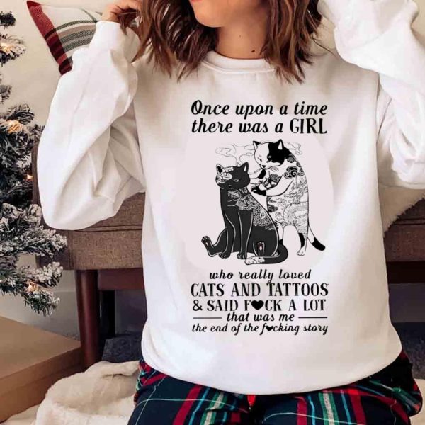 New Once Upon A Time There Was A Girl Who Really Loved Cats And Tattoos Classic T-shirt