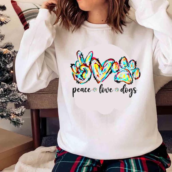 New Peace Love Dogs Shirt , Trending Shirt