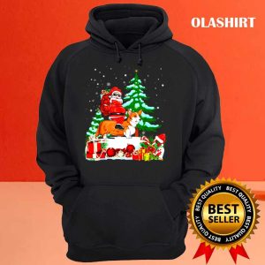 New Santa Riding Corgi Dog Theme Christmas Corgi T Shirt 3