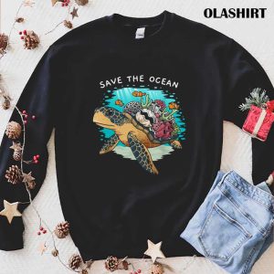 New Save The Ocean Sea Turtle Coral Reef Environmental Gift T shirt 1