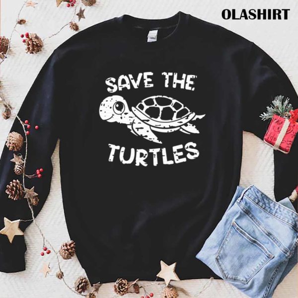 New Save The Turtles Shirt, Grunge Distressed Shirt