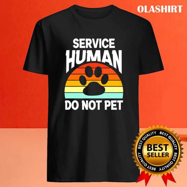 New Service Human Do Not Adopt Vintage Retro Sunset Dog Rescue Typography T-shirt