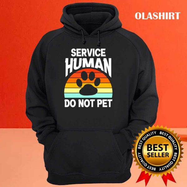 New Service Human Do Not Adopt Vintage Retro Sunset Dog Rescue Typography T-shirt