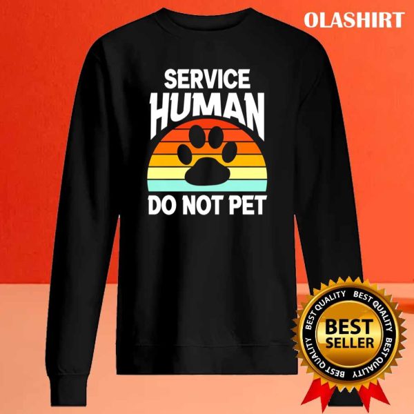 New Service Human Do Not Adopt Vintage Retro Sunset Dog Rescue Typography T-shirt