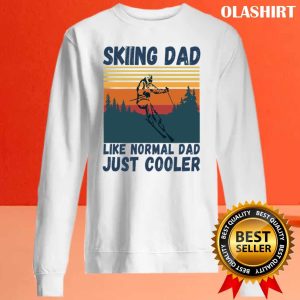 New Skiing Dad Like A Normal Dad Just Cooler Funny Skiing Dad Definition T-shirt