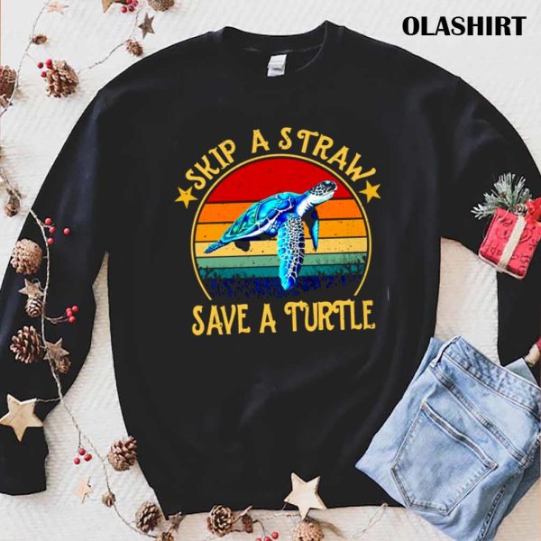 New Skip A Straw Save A Turtle Shirt , Trending Shirt