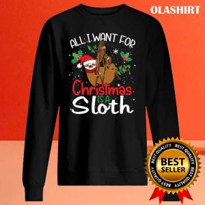 New Sloth Santa Christmas Pajamas Matching Family Funny Xmas T shirt 2