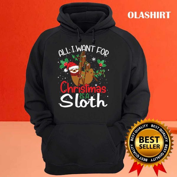 New Sloth Santa Christmas Pajamas Matching Family Funny Xmas T-shirt