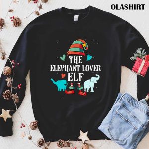 New The Elephant Lover Elf Funny Christmas Matching Group T-shirt