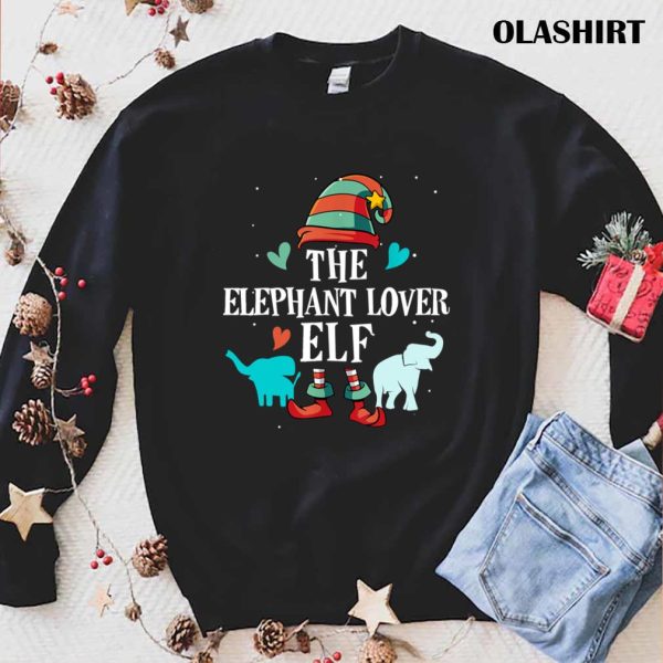 New The Elephant Lover Elf Funny Christmas Matching Group T-shirt