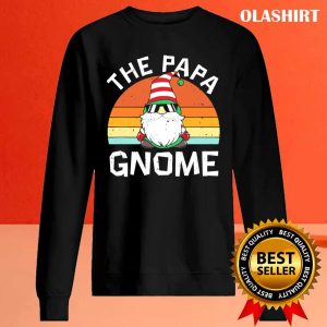 New The Papa Gnome Funny Retro Sunset Christmas Ugly Pajamas T shirt 2