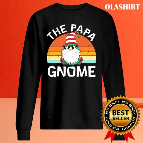 New The Papa Gnome Funny Retro Sunset Christmas Ugly Pajamas T-shirt