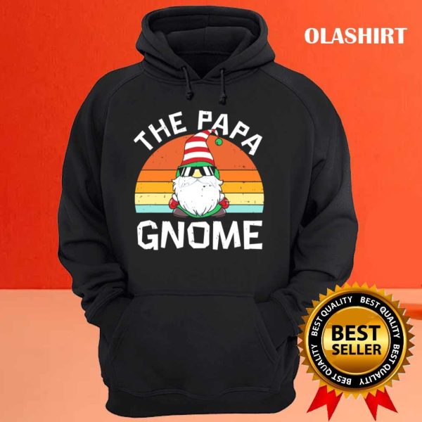 New The Papa Gnome Funny Retro Sunset Christmas Ugly Pajamas T-shirt