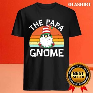 New The Papa Gnome Funny Retro Sunset Christmas Ugly Pajamas T shirt 4