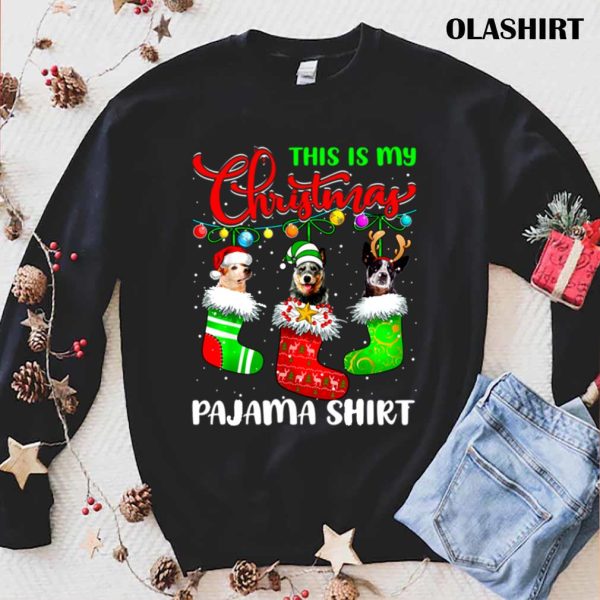 New This Is My Christmas Pajama Australian Cattle Dog Xmas Light T-shirt