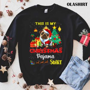 New This Is My Christmas Pajama English Bulldog Dog T-shirt