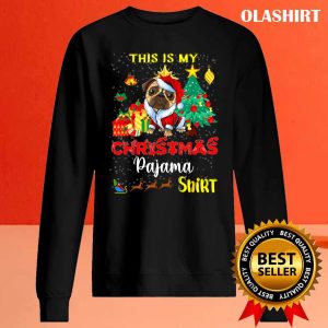 New This Is My Christmas Pajama English Bulldog Dog T shirt 2