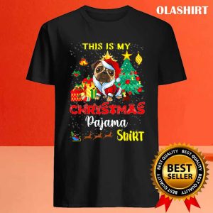 New This Is My Christmas Pajama English Bulldog Dog T shirt 4